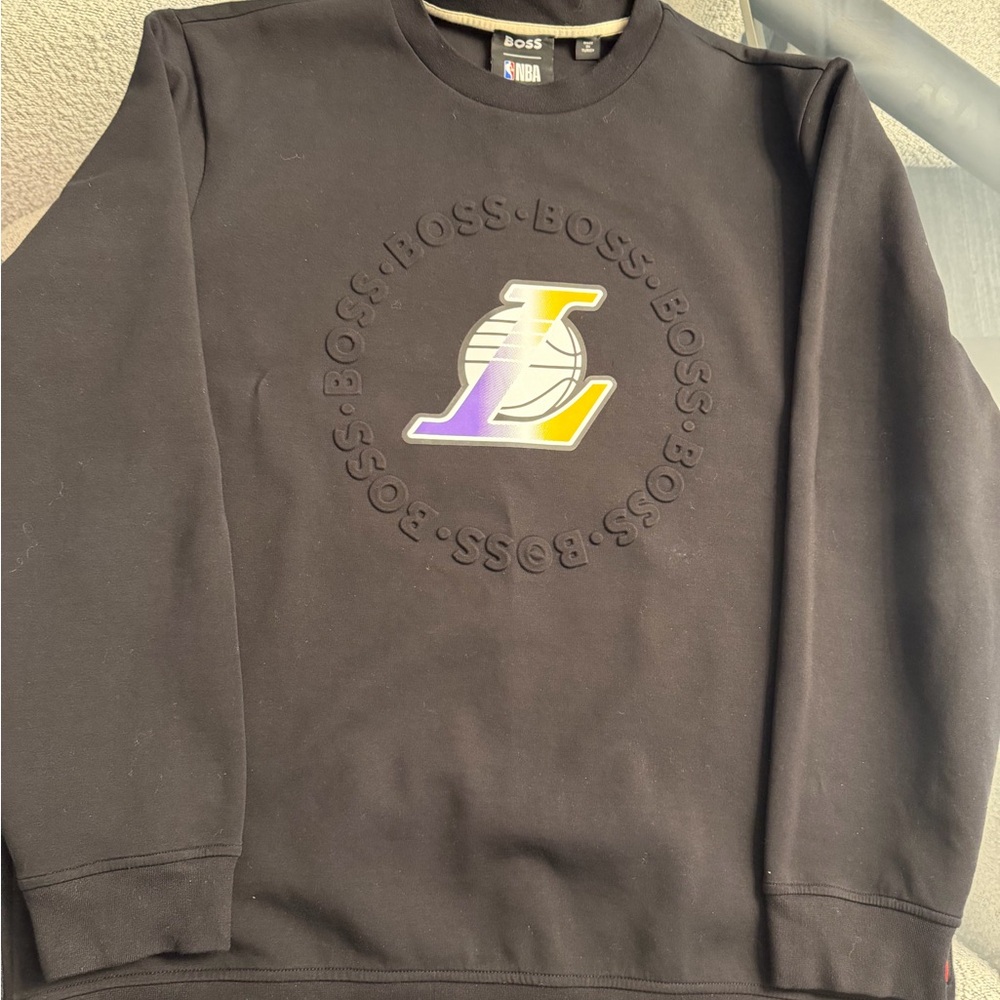 Hugo Boss x NBA LA Lakers Pullover Sweatshirt Black Men’s Size XXXL